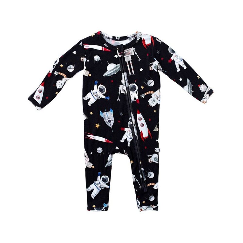 Bums & Roses Girls  I Need Space Romper, Multicolor